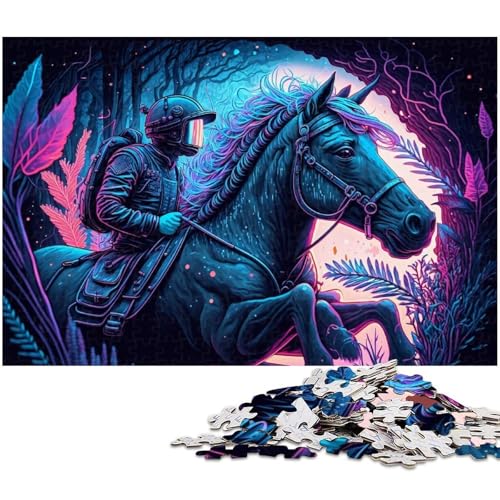 1000-teiliges Puzzle für Erwachsene, Reitpuzzle für Erwachsene, perfekt für Halloween, Weihnachten, Geburtstagsgeschenk, 50x75cm/19,68x29,52 Zoll 1000-teiliges Puzzle für Erwachsene, Reitpuzzle für Erwachsene, perfekt für Halloween, Weihnachten, Geburtstagsgeschenk, 50x75cm/19,68x29,52 Zoll von MrChunlong