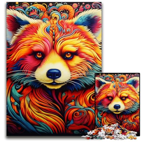 1000-teiliges Puzzle für Erwachsene, Roter Panda, Tierpuzzle für Erwachsene, Denkspiel für Teenager, 50x75cm/19,68x29,52 Zoll 1000-teiliges Puzzle für Erwachsene, Roter Panda, Tierpuzzle für Erwachsene, Denkspiel für Teenager, 50x75cm/19,68x29,52 Zoll von MrChunlong
