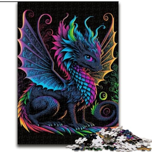 1000-teiliges Puzzle für Erwachsene, Tiere, Drachen, Puzzle aus Pappe, Denkspiel für Teenager, 1000 Teile(26x38cm) von MrChunlong