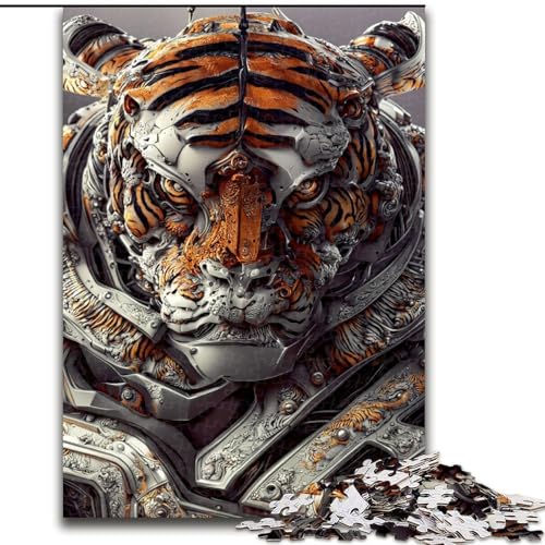 1000-teiliges Puzzle für Erwachsene, Tiger-Krieger-Puzzle aus Holz, Denkspiel für Teenager, 1000 Teile(50x75cm) von MrChunlong