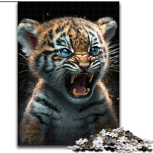 1000-teiliges Puzzle für Erwachsene, Tigerbaby-Puzzle aus Pappe, mit interaktivem Familienspiel, Kinder ab 14 Jahren, 1000 Teile(26x38cm) von MrChunlong
