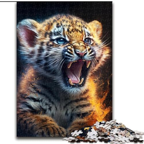 1000-teiliges Puzzle für Erwachsene, Tigerbaby-Puzzle aus Pappe, mit interaktivem Familienspiel, Kinder ab 14 Jahren, 1000 Teile(26x38cm) von MrChunlong