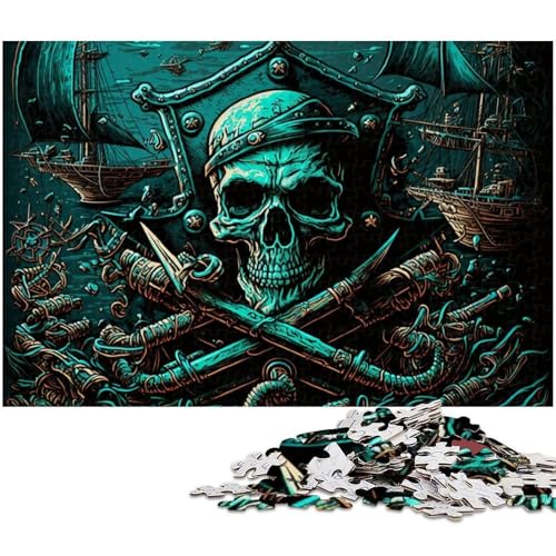1000-teiliges Puzzle für Erwachsene, Totenkopf-Puzzle für Erwachsene, perfekt für Halloween, Weihnachten, Geburtstagsgeschenk, 26x38cm/10,23x14,96 Zoll 1000-teiliges Puzzle für Erwachsene, Totenkopf-Puzzle für Erwachsene, perfekt für Halloween, Weihnachten, Geburtstagsgeschenk, 26x38cm/10,23x14,96 Zoll von MrChunlong