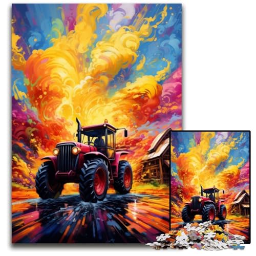1000-teiliges Puzzle für Erwachsene, Traktor-Puzzle für Erwachsene, Denkspiel für Teenager, 26x38cm/10,23x14,96 Zoll 1000-teiliges Puzzle für Erwachsene, Traktor-Puzzle für Erwachsene, Denkspiel für Teenager, 26x38cm/10,23x14,96 Zoll von MrChunlong