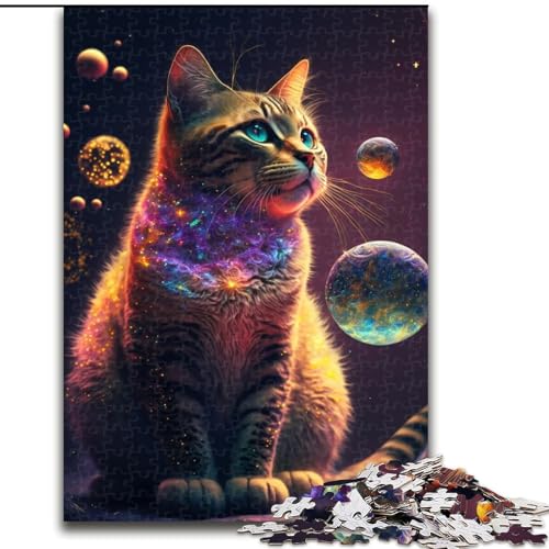 1000-teiliges Puzzle für Erwachsene, Weltraum-Kitty-Cat-Puzzle aus Pappe, anspruchsvolles Denkspiel für Teenager, Spaß für den Familienspieleabend, 1000 Teile(26x38cm) von MrChunlong