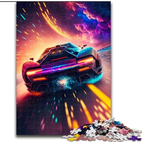1000-teiliges Puzzle für Erwachsene, Weltraum-Rennauto-Puzzle aus Pappe, mit interaktivem Familienspiel, Kinder ab 14 Jahren, 1000 Teile(26x38cm) von MrChunlong