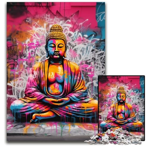 1000-teiliges Puzzle für Erwachsene, buntes Buddha-Puzzle für Erwachsene, perfekt für Halloween, Weihnachten, Geburtstagsgeschenk, 50x75cm/19,68x29,52 Zoll 1000-teiliges Puzzle für Erwachsene, buntes Buddha-Puzzle für Erwachsene, perfekt für Halloween, Weihnachten, Geburtstagsgeschenk, 50x75cm/19,68x29,52 Zoll von MrChunlong
