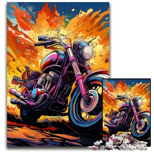 1000-teiliges Puzzle für Erwachsene, buntes Motorrad-Holzpuzzle, schwieriges Denkspiel für Jugendliche, 50x75cm/19,68x29,52 Zoll 1000-teiliges Puzzle für Erwachsene, buntes Motorrad-Holzpuzzle, schwieriges Denkspiel für Jugendliche, 50x75cm/19,68x29,52 Zoll von MrChunlong
