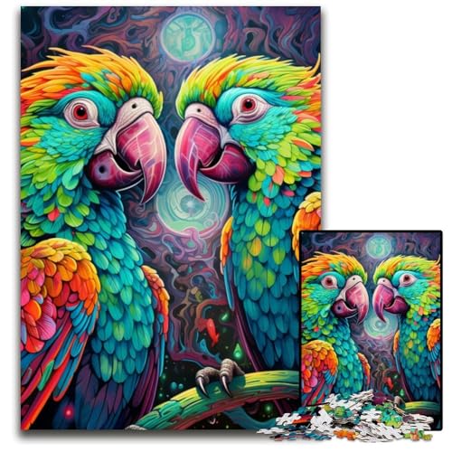 1000-teiliges Puzzle für Erwachsene, buntes Papageien-Puzzle aus Pappe, schwieriges Denkspiel für Jugendliche, 26x38cm/10,23x14,96 Zoll 1000-teiliges Puzzle für Erwachsene, buntes Papageien-Puzzle aus Pappe, schwieriges Denkspiel für Jugendliche, 26x38cm/10,23x14,96 Zoll von MrChunlong