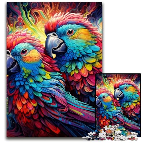 1000-teiliges Puzzle für Erwachsene, buntes Papageien-Puzzle aus Pappe, schwieriges Denkspiel für Jugendliche, 26x38cm/10,23x14,96 Zoll 1000-teiliges Puzzle für Erwachsene, buntes Papageien-Puzzle aus Pappe, schwieriges Denkspiel für Jugendliche, 26x38cm/10,23x14,96 Zoll von MrChunlong