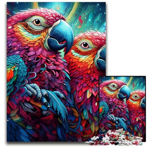1000-teiliges Puzzle für Erwachsene, buntes Papageien-Puzzle aus Pappe, schwieriges Denkspiel für Jugendliche, 26x38cm/10,23x14,96 Zoll 1000-teiliges Puzzle für Erwachsene, buntes Papageien-Puzzle aus Pappe, schwieriges Denkspiel für Jugendliche, 26x38cm/10,23x14,96 Zoll von MrChunlong