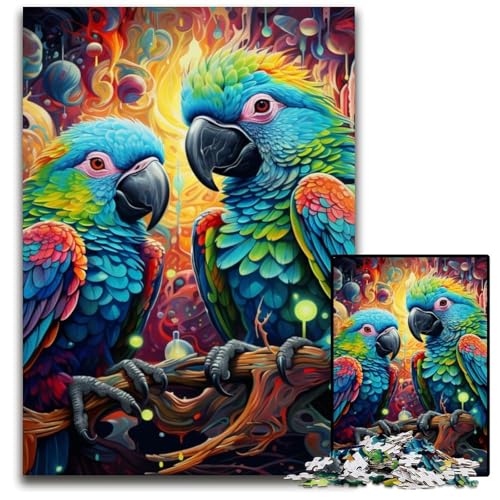1000-teiliges Puzzle für Erwachsene, buntes Papageien-Puzzle für Erwachsene, Denkspiel für Teenager, 50x75cm/19,68x29,52 Zoll 1000-teiliges Puzzle für Erwachsene, buntes Papageien-Puzzle für Erwachsene, Denkspiel für Teenager, 50x75cm/19,68x29,52 Zoll von MrChunlong