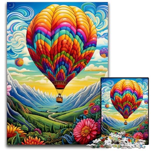 1000-teiliges Puzzle für Erwachsene, farbenfrohes Heißluftballon-Puzzle für Erwachsene, perfekt für Halloween, Weihnachten, Geburtstagsgeschenk, 26x38cm/10,23x14,96 Zoll 1000-teiliges Puzzle für Erwachsene, farbenfrohes Heißluftballon-Puzzle für Erwachsene, perfekt für Halloween, Weihnachten, Geburtstagsgeschenk, 26x38cm/10,23x14,96 Zoll von MrChunlong