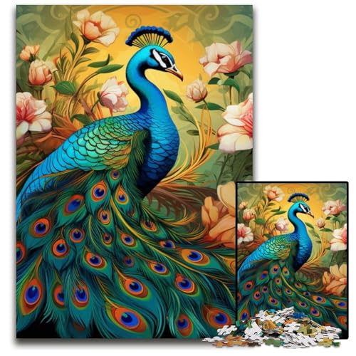 1000-teiliges Puzzle für Erwachsene, farbenfrohes Pfauen-Puzzle für Erwachsene, perfekt für Halloween, Weihnachten, Geburtstagsgeschenk, 50x75cm/19,68x29,52 Zoll 1000-teiliges Puzzle für Erwachsene, farbenfrohes Pfauen-Puzzle für Erwachsene, perfekt für Halloween, Weihnachten, Geburtstagsgeschenk, 50x75cm/19,68x29,52 Zoll von MrChunlong