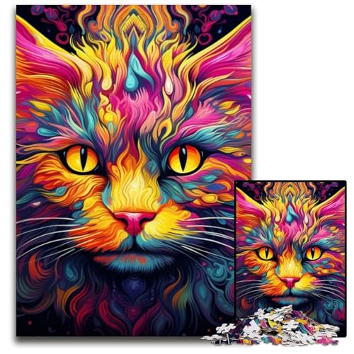 1000-teiliges Puzzle für Erwachsene, gelbe Katze, Holzpuzzle, hochschwieriges Denkspiel für Jugendliche, 50x75cm/19,68x29,52 Zoll 1000-teiliges Puzzle für Erwachsene, gelbe Katze, Holzpuzzle, hochschwieriges Denkspiel für Jugendliche, 50x75cm/19,68x29,52 Zoll von MrChunlong