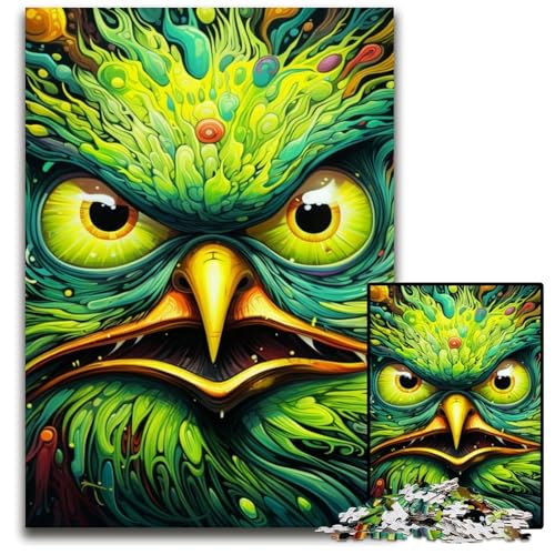 1000-teiliges Puzzle für Erwachsene, grüner Vogel, Holzpuzzle, hochschwieriges Denkspiel für Jugendliche, 50x75cm/19,68x29,52 Zoll 1000-teiliges Puzzle für Erwachsene, grüner Vogel, Holzpuzzle, hochschwieriges Denkspiel für Jugendliche, 50x75cm/19,68x29,52 Zoll von MrChunlong