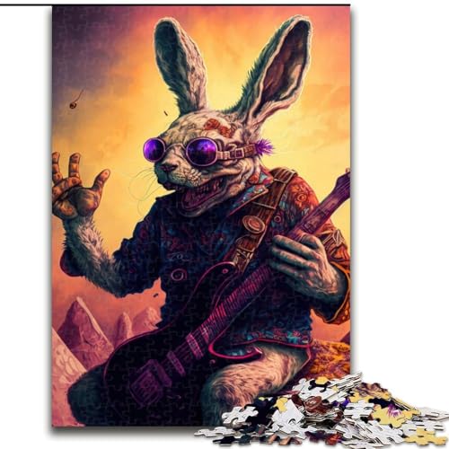 1000-teiliges Puzzle für Erwachsene,Kaninchen,Gitarre,Tier aus Holz,Geschenkidee für die Feiertage,humorvolles Kunstwerk,detailliertes Kunstwerk,50x75cm,als Geburtstagsgeschenk für die Feiertage 1000-teiliges Puzzle für Erwachsene,Kaninchen,Gitarre,Tier aus Holz,Geschenkidee für die Feiertage,humorvolles Kunstwerk,detailliertes Kunstwerk,50x75cm,als Geburtstagsgeschenk für die Feiertage von MrChunlong