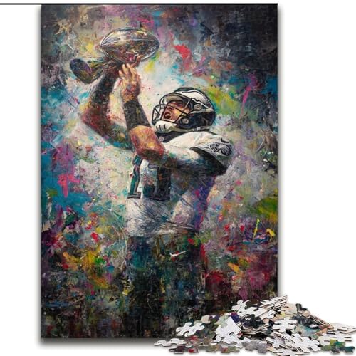 1000-teiliges Puzzle für Erwachsene und Jugendliche, American Football, Elefantenspielzeug, Denkspiel, Geburtstagsgeschenk, Geschenke, Wandkunst, für Kinder ab 14 Jahren (Größe 50x75cm) von MrChunlong