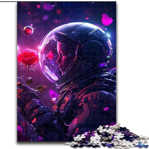 1000-teiliges Puzzle für Erwachsene und Jugendliche, Astronaut Rose, Lernspielzeug und Spiele für Erwachsene und Jugendliche (Größe 26x38cm) von MrChunlong