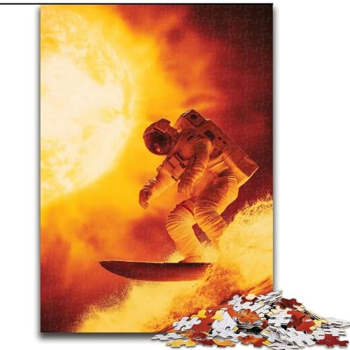 1000-teiliges Puzzle für Erwachsene und Jugendliche, Astronauten-Surfen, dekomprimierendes intellektuelles Lernspielzeug, ganze Familie (Größe 50x75cm) von MrChunlong