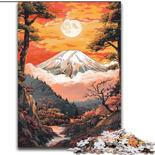 1000-teiliges Puzzle für Erwachsene und Jugendliche, Berg Fuji, Lernspiele, Heimdekoration, ganze Familie (Größe 50x75cm) von MrChunlong