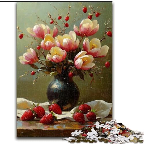 1000-teiliges Puzzle für Erwachsene und Jugendliche, Blumenkunst, Lernspielzeug, Familienspiele, einzigartige Geburtstags- und Geschenkideen (Größe 50x75cm) von MrChunlong