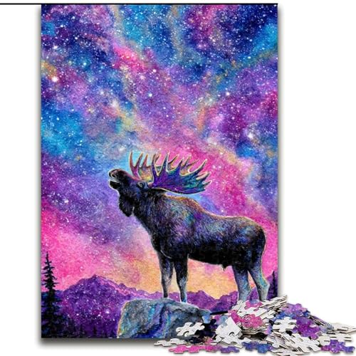 1000-teiliges Puzzle für Erwachsene und Jugendliche, Dschungel-Elch, Lernspiele, Heimdekoration, ganze Familie (Größe 26x38cm) von MrChunlong