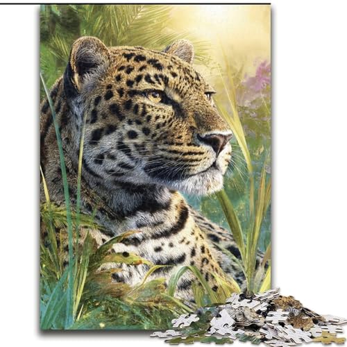 1000-teiliges Puzzle für Erwachsene und Jugendliche, Dschungelleopard, Lernspielzeug und Spiele für Erwachsene und Jugendliche (Größe 50x75cm) von MrChunlong