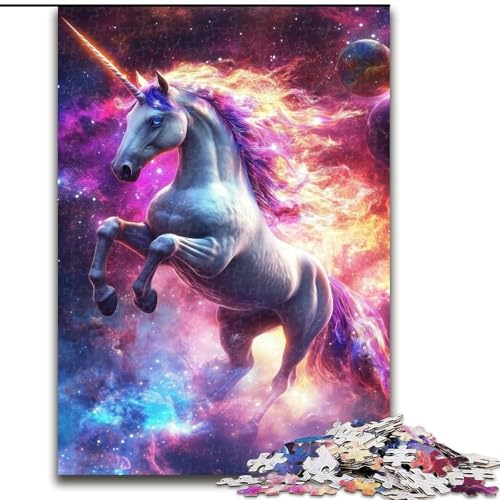 1000-teiliges Puzzle für Erwachsene und Jugendliche, Einhorn des Universums, Familienaktivität, einzigartige Heimdekoration und Geschenke für Kinder ab 14 Jahren (Größe 26x38cm) von MrChunlong