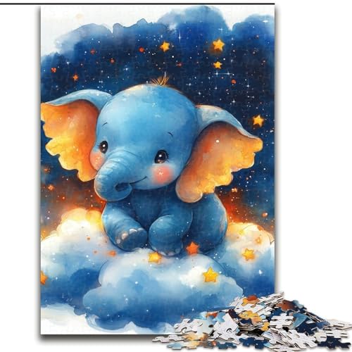 1000-teiliges Puzzle für Erwachsene und Jugendliche, Elefant, Familienaktivität, einzigartige Heimdekoration und Geschenke für Kinder ab 14 Jahren (Größe 26x38cm) von MrChunlong