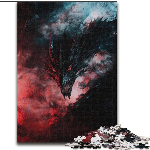 1000-teiliges Puzzle für Erwachsene und Jugendliche, Fantasy-Drache, Lernspiele, Heimdekoration, geeignet für die Schreibtischdekoration (Größe 50x75cm) von MrChunlong