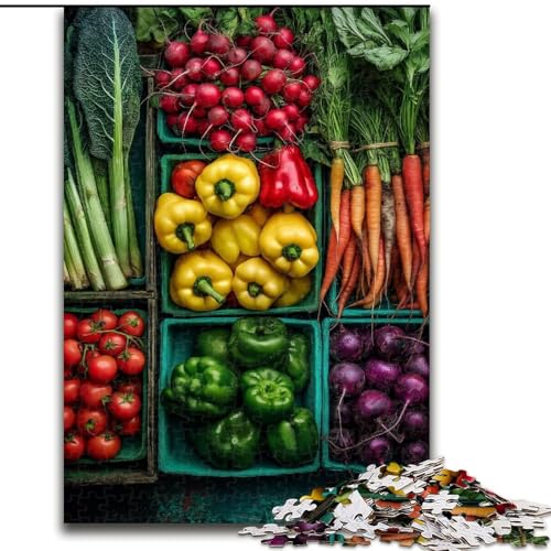 1000-teiliges Puzzle für Erwachsene und Jugendliche, Gemüsecollage, geeignet für Personen ab 14 Jahren Anspruchsvoll zu vervollständigen, Aber lustig und humorvoll Tolles Geschenk (Größe 50x75cm) von MrChunlong