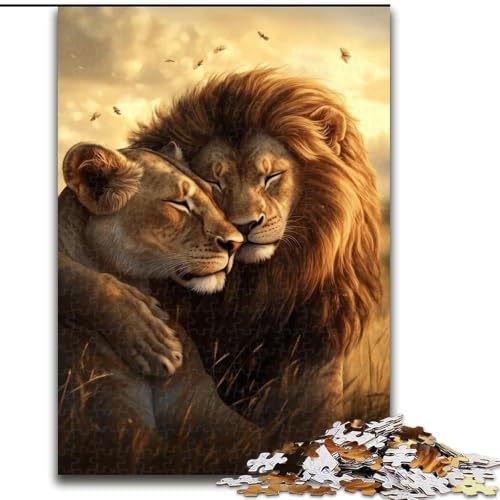 1000-teiliges Puzzle für Erwachsene und Jugendliche, Graslandlöwe, Lernspielzeug und Spiele für Erwachsene und Jugendliche (Größe 26x38cm) von MrChunlong