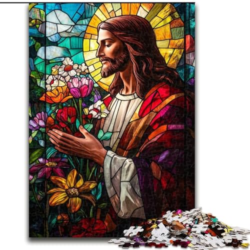 1000-teiliges Puzzle für Erwachsene und Jugendliche, Jesus-Kunst, Elefantenspielzeug, Denkspiel, Geburtstagsgeschenk, Geschenke, Wandkunst für Kinder ab 14 Jahren (Größe 50x75cm) von MrChunlong