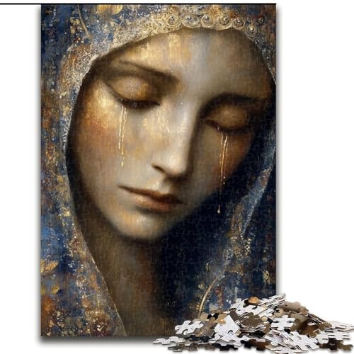 1000-teiliges Puzzle für Erwachsene und Jugendliche, Jungfrau-Maria-Kunst, Lernspiele, Heimdekoration, ganze Familie (Größe 50x75cm) von MrChunlong