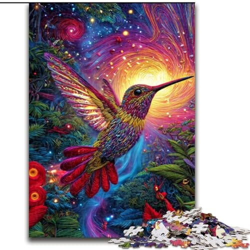 1000-teiliges Puzzle für Erwachsene und Jugendliche, Kolibri, Lernspiele, Heimdekoration, geeignet für die Schreibtischdekoration (Größe 50x75cm) von MrChunlong
