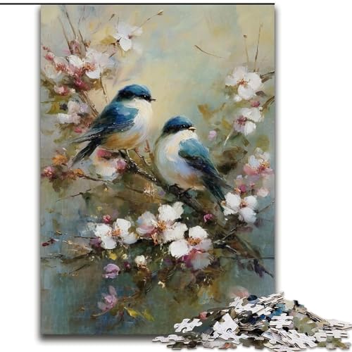 1000-teiliges Puzzle für Erwachsene und Jugendliche, Kolibri-Ölgemälde, Elefantenspielzeug, Denkspiel, Geburtstagsgeschenk, Geschenke, Wandkunst für Kinder ab 14 Jahren (Größe 50x75cm) von MrChunlong