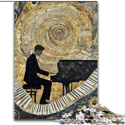 1000-teiliges Puzzle für Erwachsene und Jugendliche, Kunst-Klavier, Lernspiele, Heimdekoration, ganze Familie (Größe 26x38cm) von MrChunlong