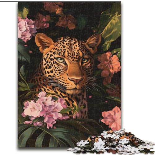 1000-teiliges Puzzle für Erwachsene und Jugendliche, Leopard, Lernspiele, Heimdekoration, geeignet für die Schreibtischdekoration (Größe 50x75cm) von MrChunlong