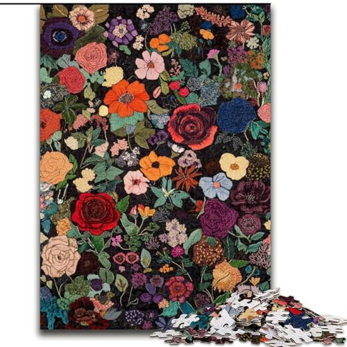 1000-teiliges Puzzle für Erwachsene und Jugendliche, Mohnblumen, entspannendes intellektuelles Lernspielzeug, ganze Familie (Größe 26x38cm) von MrChunlong
