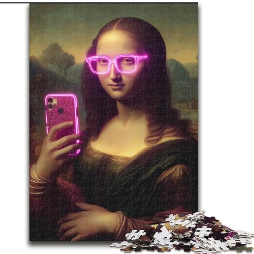1000-teiliges Puzzle für Erwachsene und Jugendliche, Mona Lisa, Lernspiele, Heimdekoration, ganze Familie (Größe 50x75cm) von MrChunlong