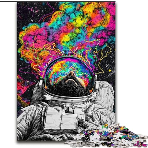 1000-teiliges Puzzle für Erwachsene und Jugendliche, Psychedelischer Astronaut, Lernspielzeug und Spiele für Erwachsene und Jugendliche (Größe 50x75cm) von MrChunlong