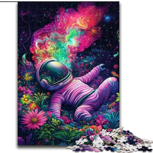 1000-teiliges Puzzle für Erwachsene und Jugendliche, Psychedelischer Astronaut, Lernspielzeug und Spiele für Erwachsene und Jugendliche (Größe 50x75cm) von MrChunlong