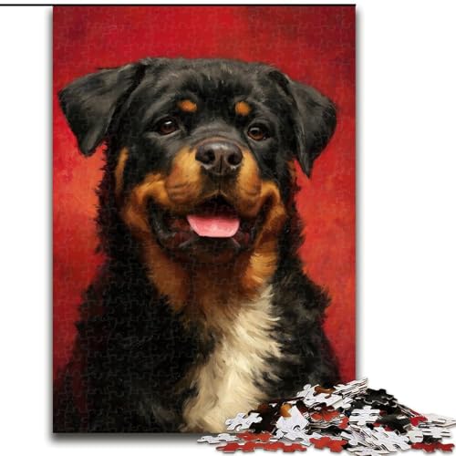 1000-teiliges Puzzle für Erwachsene und Jugendliche, Rottweiler, Elefantenspielzeug, Denkspiel, Geburtstagsgeschenk, Geschenke, Wandkunst, für Kinder ab 14 Jahren (Größe 26x38cm) von MrChunlong
