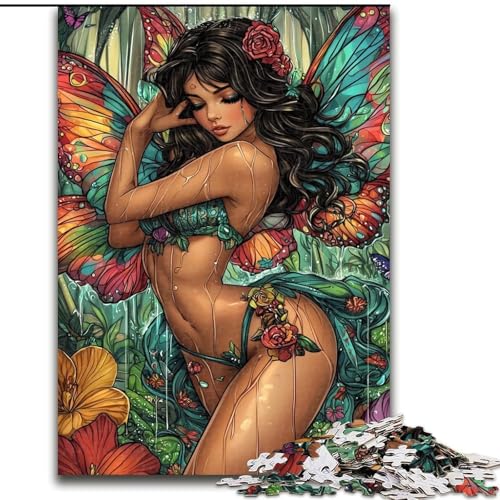 1000-teiliges Puzzle für Erwachsene und Jugendliche, Schmetterlingsfee, Elefantenspielzeug, Denkspiel, Geburtstagsgeschenk, Geschenke, Wandkunst für Kinder ab 14 Jahren (Größe 26x38cm) von MrChunlong