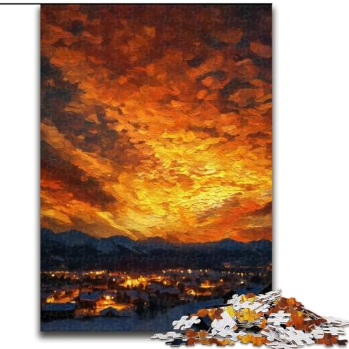 1000-teiliges Puzzle für Erwachsene und Jugendliche, Sonnenuntergang, Lernspielzeug und Spiele für Erwachsene und Jugendliche (Größe 26x38cm) von MrChunlong