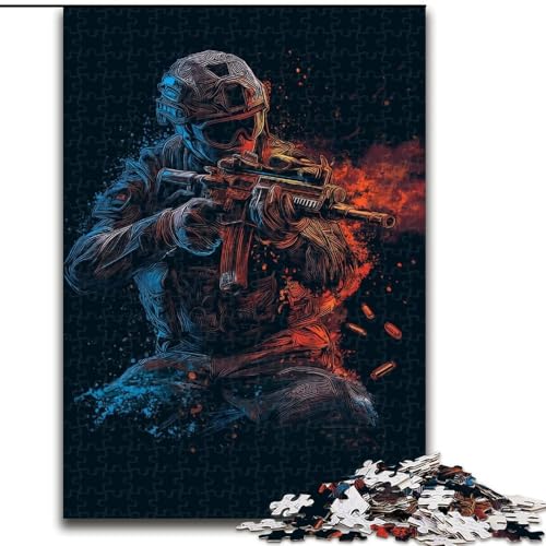 1000-teiliges Puzzle für Erwachsene und Jugendliche, Spezialeinheiten, Lernspielzeug, Familienspiele, einzigartige Geburtstags- und Geschenkideen (Größe 50x75cm) von MrChunlong