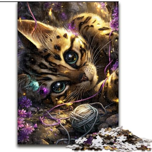 1000-teiliges Puzzle für Erwachsene und Jugendliche, Teufelskätzchen, Lernspiele, Heimdekoration, ganze Familie (Größe 26x38cm) von MrChunlong