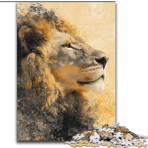 1000-teiliges Puzzle für Erwachsene und Jugendliche, Tier Löwe, Lernspielzeug und Spiele für Erwachsene und Jugendliche (Größe 26x38cm) von MrChunlong