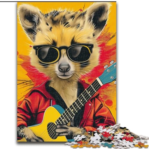 1000-teiliges Puzzle für Erwachsene und Jugendliche, Tier spielt Gitarre, Lernspielzeug und Spiele für Erwachsene und Jugendliche (Größe 26x38cm) von MrChunlong